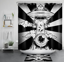 Usado, 71" Alien Civilization UFO cortina de chuveiro olho misterioso conjuntos de acessórios de banheiro comprar usado  Enviando para Brazil