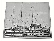 Usado, Yates barcos barcos con estampado fotográfico vintage en muelle de puerto deportivo banderas de 8"" X 10"" banderas segunda mano  Embacar hacia Mexico