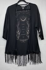 Kimono feminino Black Craft Cult acabamento com franja preta comprar usado  Enviando para Brazil