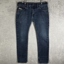 Jeans skinny slim stretch Diesel Thanaz masculino tamanho 34x32 falha lavagem escura comprar usado  Enviando para Brazil