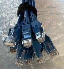 Usado, Lote com 10 pacotes - 1 pé Cat6 Ethernet rede sem inicialização LAN patch cabo RJ45 azul comprar usado  Enviando para Brazil