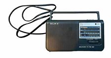 Rádio nostálgico Sony ICF-36 4 bandas clima TV AM/FM preto testado funciona muito bem comprar usado  Enviando para Brazil