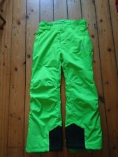 lime green ski pants for sale  GLOSSOP