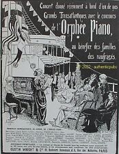 Publicite orphee piano d'occasion  Cires-lès-Mello