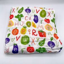 Aden Anais ABC Vegetable Baby Swaddle Blanket Bamboo Alphabet Food Fruit 42x42 for sale  Shipping to South Africa
