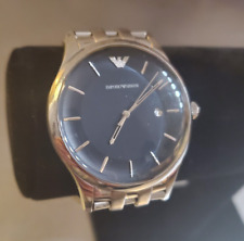 Relógio masculino Emporio Armani AR-11019 resistente à água 50M tom prata mostrador preto comprar usado  Enviando para Brazil