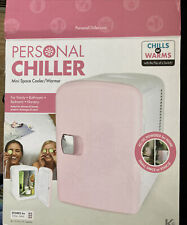 Used, Personal Chiller Mini Fridge Small Space Cooler Pink 4 Liter/6 Can AC/DC Port... for sale  Shipping to South Africa