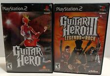 PlayStation 2 Guitar Hero & Guitar Hero 3 Black Label com manuais pacote de jogos comprar usado  Enviando para Brazil