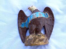 Old antique rustic cement hand painted American Eagle statue Americana for sale  Carrington