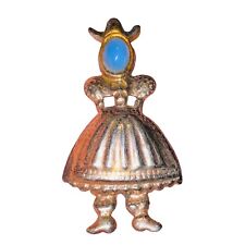Vintage Dutch Girl Blue Jelly Belly Brooch Lapel Pin 294 for sale  Shipping to South Africa