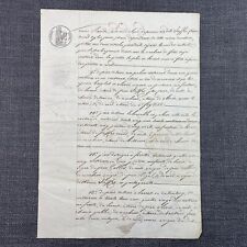 Documento Antiguo 1821 Sello Real Real de Voluntad y Testamento Francés segunda mano  Embacar hacia Mexico