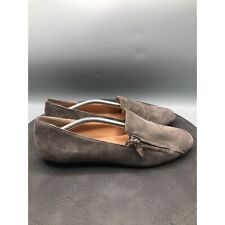 Zapatos Sigerson Morrison para mujer 7 mocasines de cuero detalle con cremallera bronceado sin cordones segunda mano  Embacar hacia Argentina