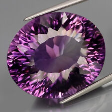 37.83Ct.Real Natural HUGE Amethyst Bolivia None Treatment Oval Concave Cut Clean for sale  Shipping to South Africa