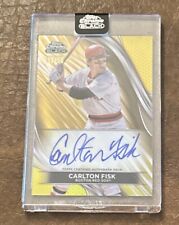 Used, 2024 - Carlton Fisk Topps Chrome Black #17/50 Gold Wave Encased Auto for sale  Shipping to South Africa