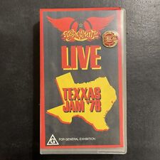 AEROSMITH LIVE TEXXAS JAM ‘78 Vintage VHS Tape Heavy Metal 1988, used for sale  Shipping to South Africa