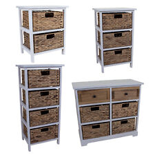 Wicker drawers cabinet for sale  UK