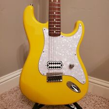 SALE 2021 Strat Build Hardtail Fender Invader Graffiti Yellow Tom Delonge Style for sale  Shipping to Canada