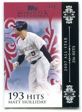 2008 Topps Moments & Milestones Red 125-193 Matt Holliday 1/1 for sale  Shipping to South Africa