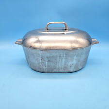 Wagner Ware Sidney 0 Magnalite 4265 P Aluminum Roaster Dutch Oven w Lid Trivet, used for sale  Shipping to South Africa