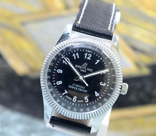 Relógio de pulso masculino mecânico vintage Breitling mostrador preto 17 joias corda manual comprar usado  Enviando para Brazil