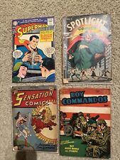 Lote 4 Quadrinhos Muito Antigos Superman, Boy Commandos, Spotlight, Mulher Maravilha NR comprar usado  Enviando para Brazil