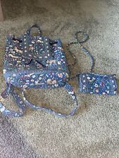 Vera Bradley Mochila Cartera y Billetera Combo Floral Azul Bolso con Animales  segunda mano  Embacar hacia Mexico