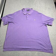 Polo Ralph Lauren Polo Shirt Mens 4XB XXXXB Big Purple Cotton Golf Rugby Pony for sale  Shipping to South Africa