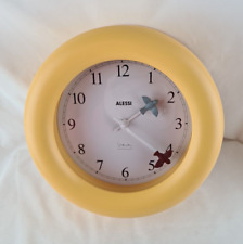 ALESSI Cocina - Reloj de pared amarillo - Diseño Michael Graves - Agujas con pájaros - Ø24 cm segunda mano  Embacar hacia Argentina