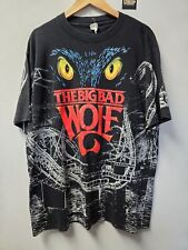 Used, Vtg 90s The Big Bad Wolf AOP T Shirt XL Busch Gardens Rollercoaster for sale  Shipping to South Africa