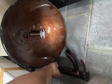 Usado, Fregadero de recipiente de vidrio templado luna de caoba, cobre segunda mano  Embacar hacia Mexico