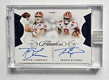 2021 Panini Flawless Trevor Lawrence Travis Etienne Dual Auto White Box #1/1 for sale  Shipping to South Africa