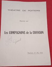 Programme recital compagnons d'occasion  La Chapelle-Saint-Mesmin