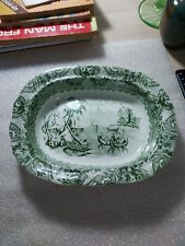 Vintage green transferware for sale  GRAVESEND