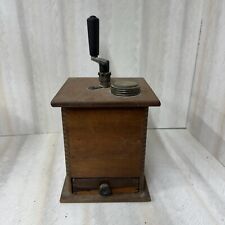 Antique  Coffee Mill Grinder Wood Drawer Dovetail for sale  Shipping to South Africa
