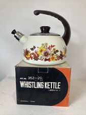 1970S Stove Top Kettle Vintage Retro Whistling Boxed Enamel Bumper Harvest for sale  Shipping to South Africa