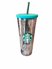 Copo frio Starbucks Hawaii Waves acrílico 24 oz 2012 com tampa azul-petróleo e palha comprar usado  Enviando para Brazil