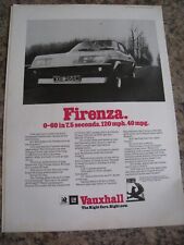Firenza vauxhall increased for sale  BRISTOL