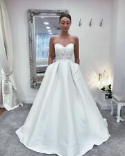 Stella York 6763 Lace Satin Strapless Wedding Dress 12 10 for sale  Shipping to South Africa