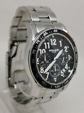 Vtg Police Chronograph Quartz 42mm Stainless Steel Military Style Gents Watch , used for sale  Shipping to South Africa