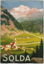 84028 Vintage 1920 Italy Italian Solda Sulden Tyrol Wall Print Poster Plakat comprar usado  Enviando para Brazil