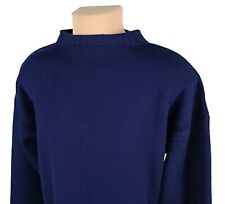 Guernsey Navy Wool Traditional Fisherman's Jumper Sweater Size 48 in / 122 cm, used for sale  Shipping to South Africa