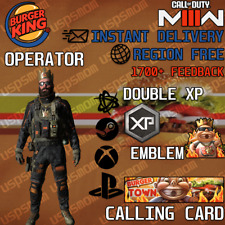 Piel de operador RARA Call of Duty Modern Warfare 3 MW3 Burger King Town (¡2 CÓDIGOS!) segunda mano  Embacar hacia Argentina