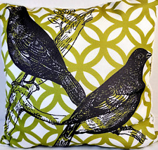 Travesseiro decorativo design gráfico estampa de pássaro 15 x 15 quadrado lavagem a seco confortável  comprar usado  Enviando para Brazil
