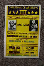 Super Star Billy Graham vs Ric Flair Wrestling Poster 1978 Orange Bowl Miami Fl till salu  Toimitus osoitteeseen Sweden