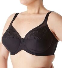 ELILA Black Embroidered Microfiber Underwire Bra, US 46H, UK 46FF, NWOT, used for sale  Shipping to South Africa