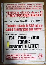 Manifesto originale politica usato  Viterbo