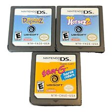 Nintendo DS 3 Games Petz Horsez 2, Wild Pets DophinZ, Ener-G Horse Riders Tested for sale  Shipping to South Africa