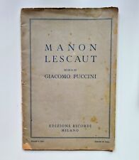 Manon lescaut puccini. usato  Caserta