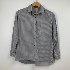 Jenni Kayne Women's Classic Cotton Striped Boyfriend Button Up Long Sleeve SZ M for sale  Shipping to South Africa