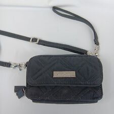 Vera Bradley carteira tiracolo pulseira preta acolchoada bolsa conversível de microfibra comprar usado  Enviando para Brazil